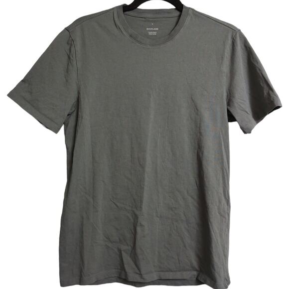 Everlane Mens The Organic Cotton Crew Tee Shirt Green M New - Picture 1 of 6